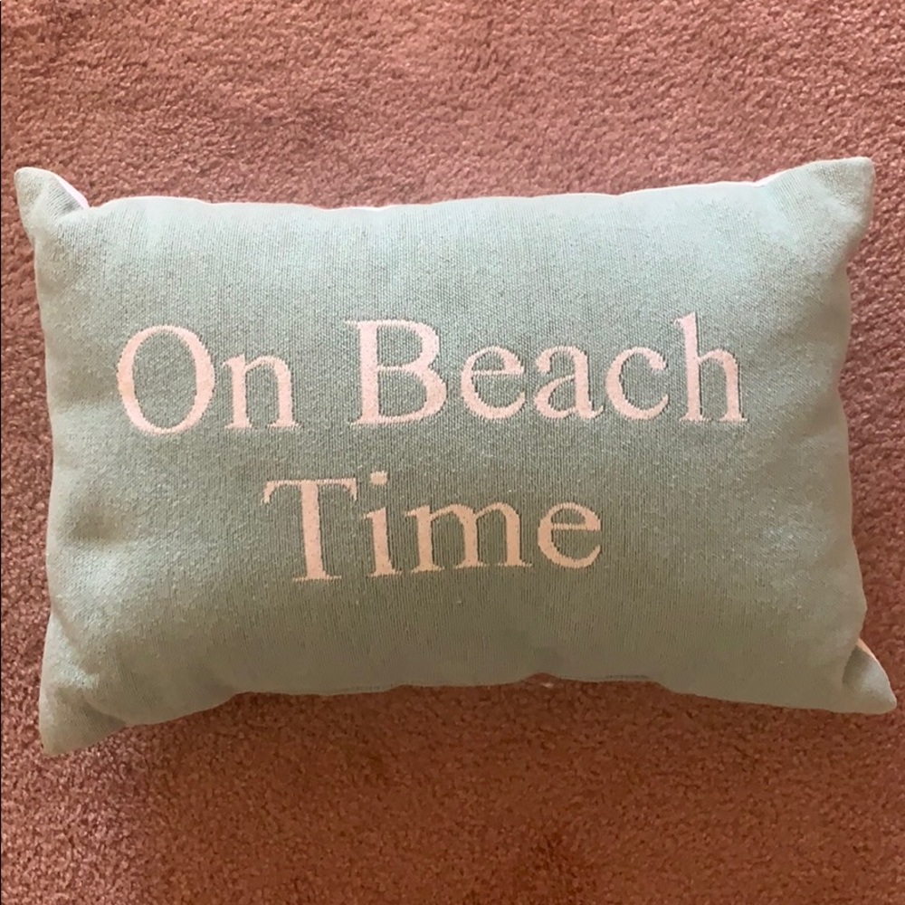 On Beach Time Throw Pillow